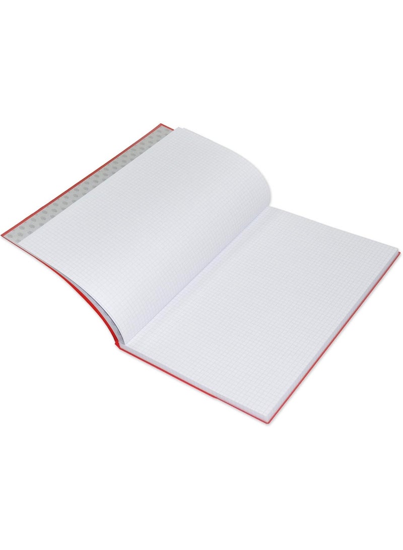 FIS PVC Cover NoteBook, (96 Sheets), 192 Pages, 5mm Square, FS Size, Red Colour 5-Piece - FSNBFS2QPVC5MRE - Image 2